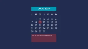 calendario julio 2025