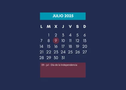 calendario julio 2025